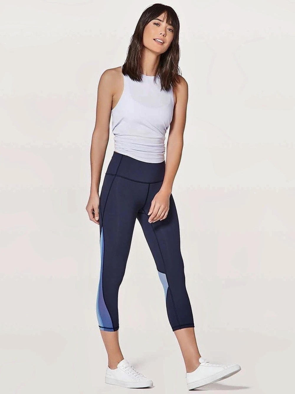 Lululemon /// Women’s Mix & Mesh Crop *21" Midnight Navy / Blue - Size 4